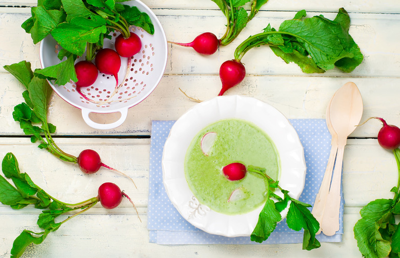 Radish Top Soup and Slow-Roasted Radishes