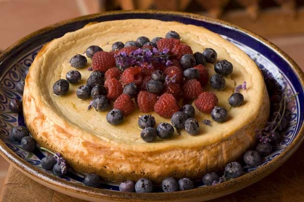 4. Ricotta Cheesecake with Berries