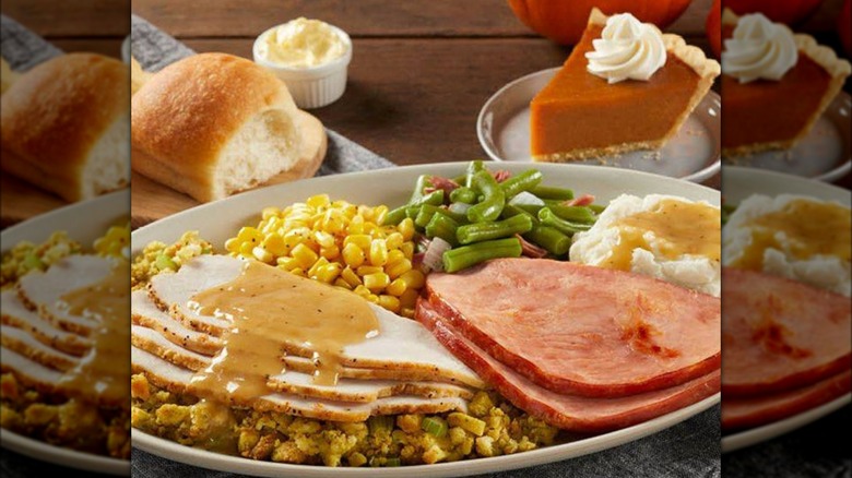 Bob Evans turkey dinner