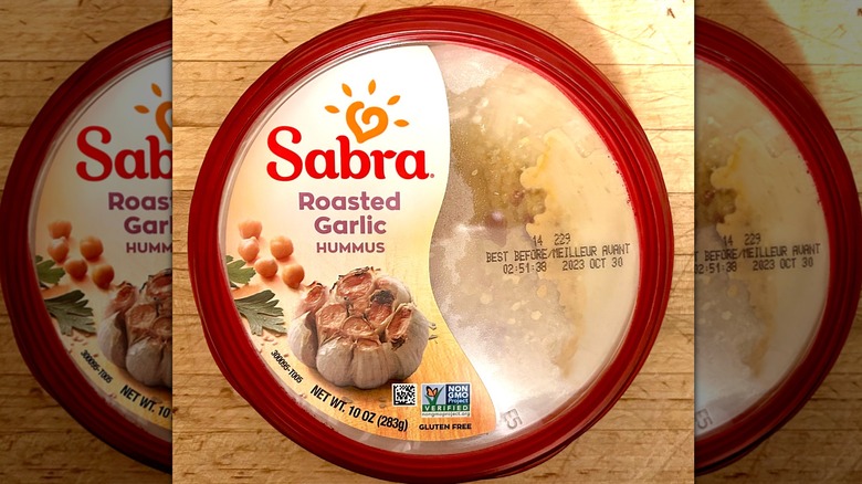 Sabra Roasted Garlic Hummus package