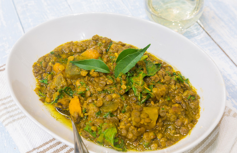 Autumn Lentils with Sweet Potatoes and Kale