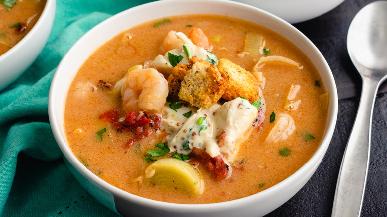 Chunky shrimp and crab bisque