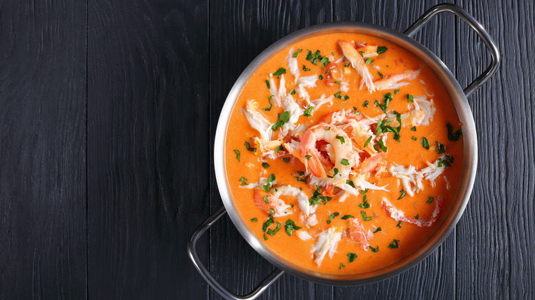 Fresh seafood bisque