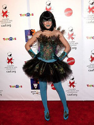 3. Tori Spelling's Peacock Costume