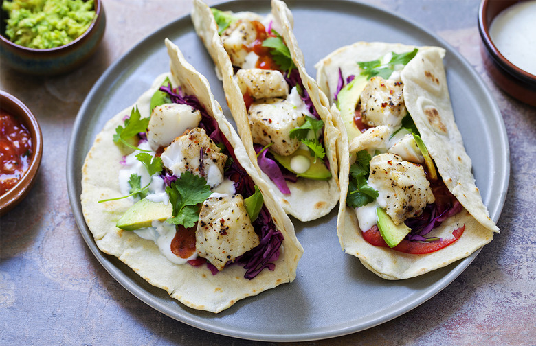 Grilled Fish Tacos With Lime Cabbage Slaw