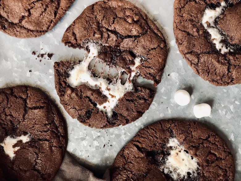 Marshmallow-Stuffed Hot Cocoa Cookies