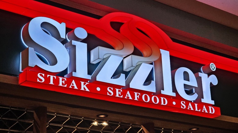 Sizzler steakhouse sign