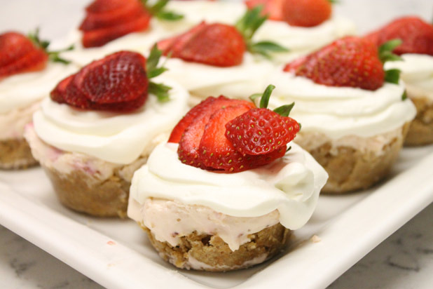 Mini No-Bake Strawberry Cheesecakes Recipe