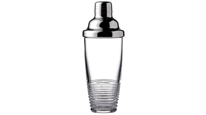 Glass and metal Waterford cocktail shaker