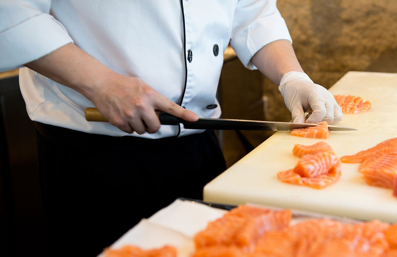 Fish Is treated with Vinegar or Salt Before Slicing