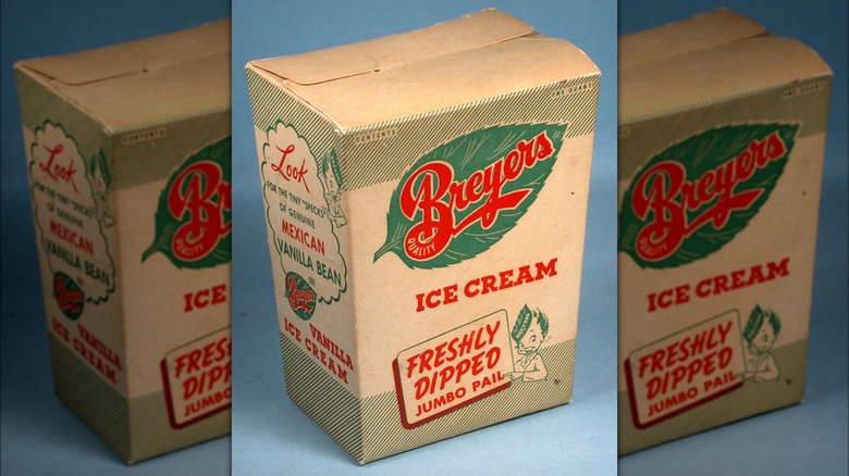 Breyers ice cream carton from the 1950's