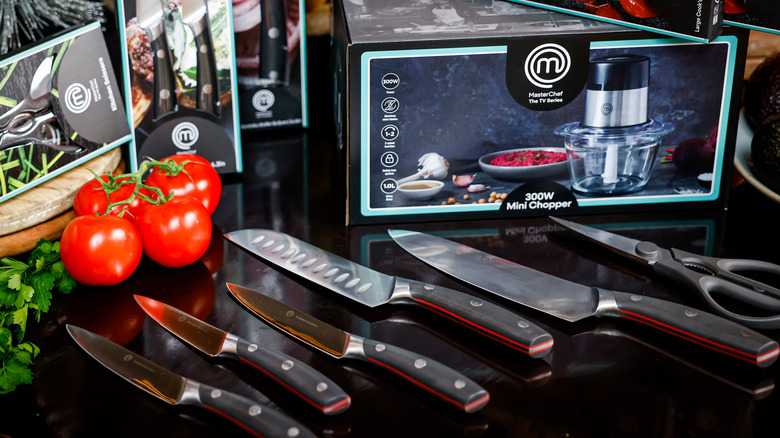 A display of MasterChef cooking knives