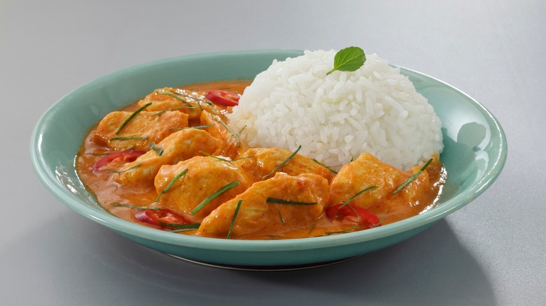 Thai red curry with rice