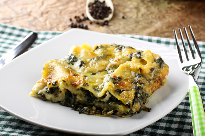 Slow-Cooker Mushroom Spinach Lasagna