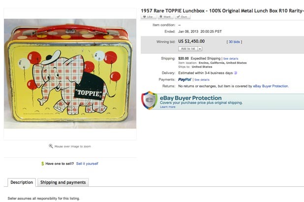 2) Toppie (1957)  — $6,287.50