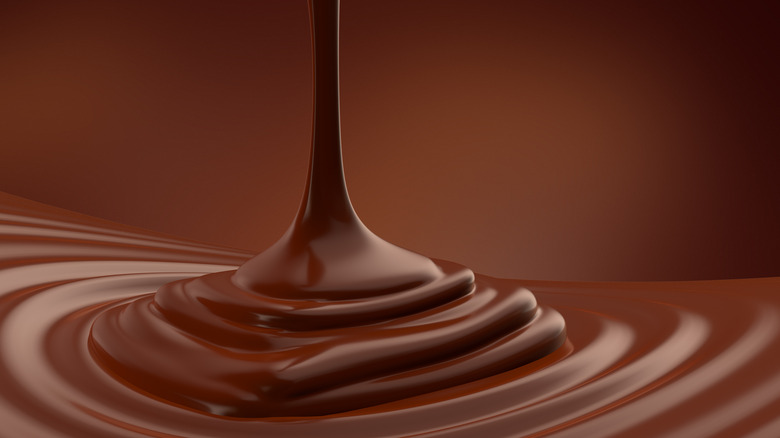 Melting chocolate drizzle