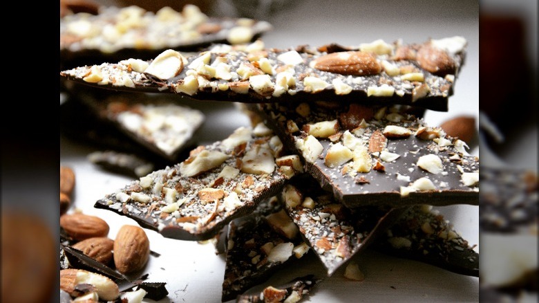 Dark chocolate bark