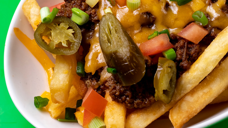 Nacho fries on plate