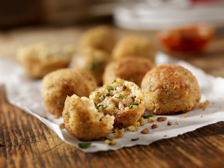 Broccoli Rabe Arancini With Marinara Sauce