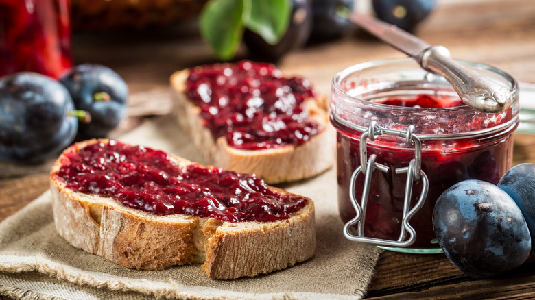 Homemade jam in jar