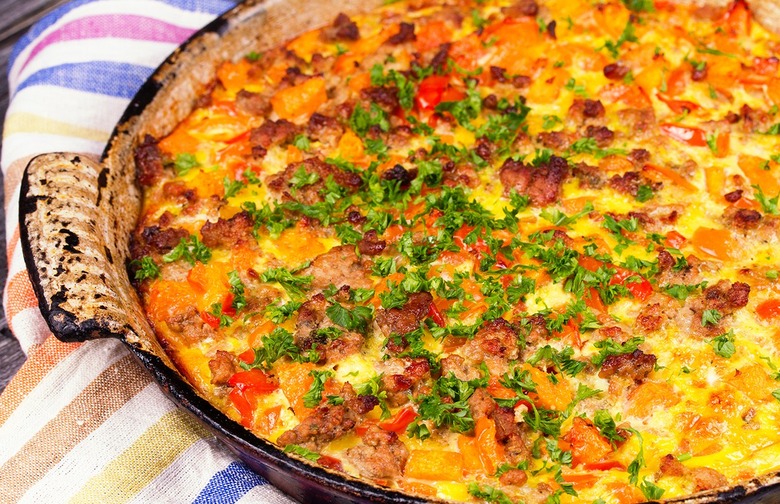 Pumpkin, Chorizo, and Kale Frittata