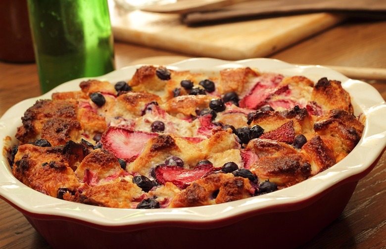 Strawberry Brioche Bread and Butter Pudding 