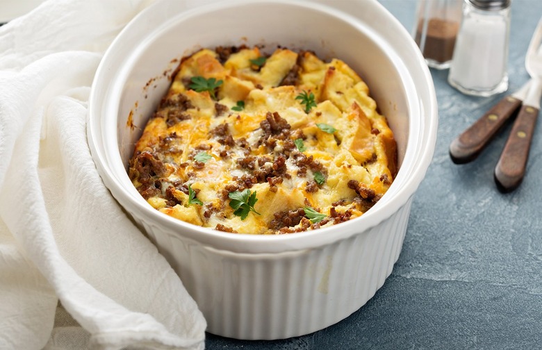 Bagel and Chorizo Egg Casserole