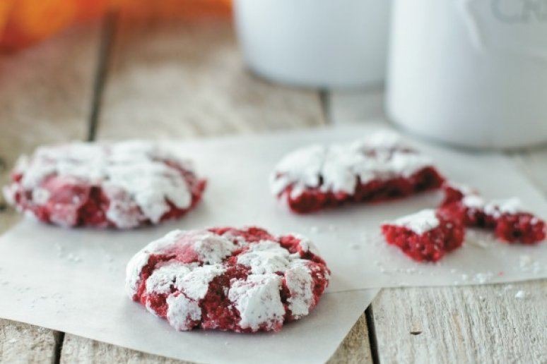 Gooey Red Velvet Butter Cookies