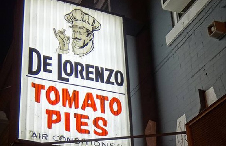 #39 Delorenzo's Tomato Pies, Robbinsville, N.J. (Tomato Pie: Mozzarella and tomato sauce)