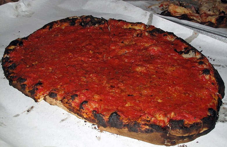 #5 Sally's Apizza, New Haven, Conn. (Tomato Pie: Tomato sauce, no cheese)