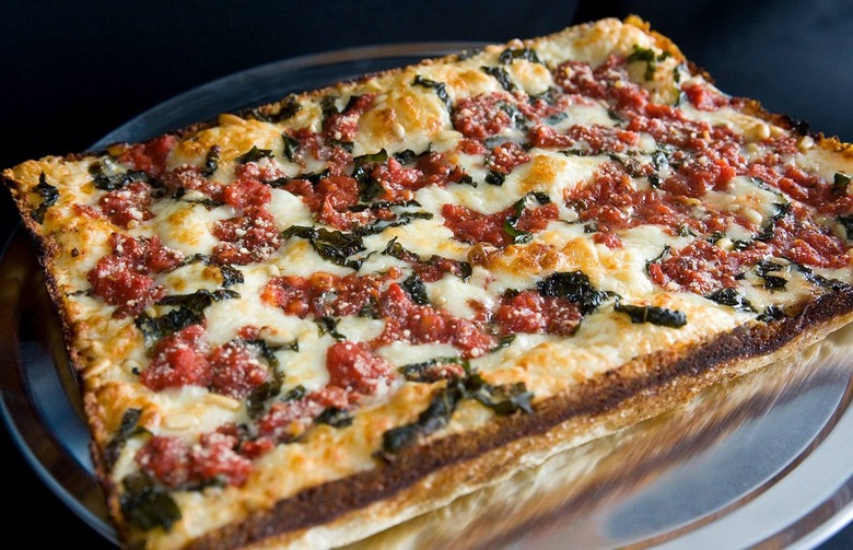 #8 Buddy's Pizza, Detroit (Motor City: Cheese blend, roasted tomatoes, fresh basil, pine nuts, tomato basil sauce)