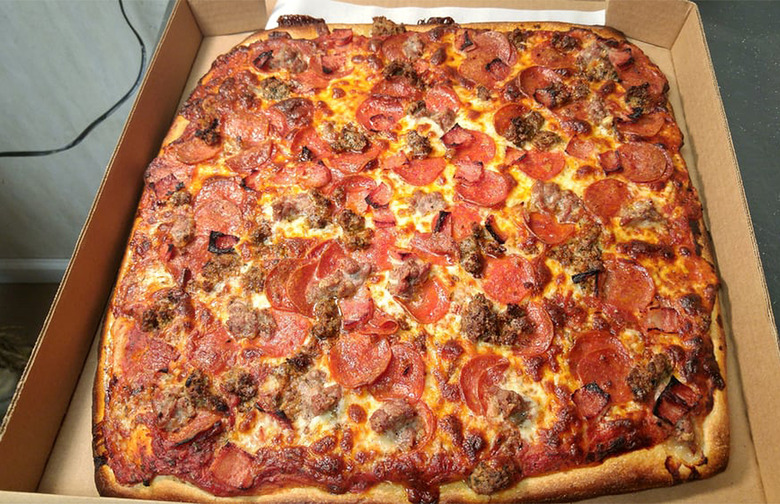 #64 Santillo's Brick Oven Pizza, Elizabeth, N.J. (Sicilian: pepperoni, mozzarella, pizza sauce)