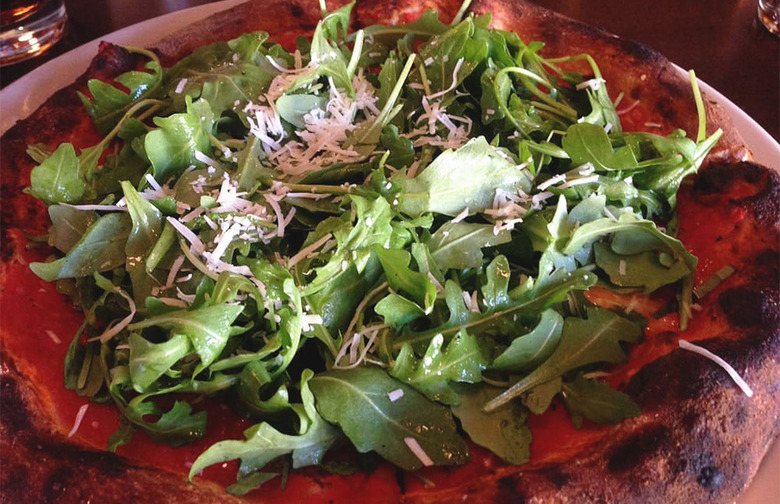 #73 Providence Coal Fired Pizza, Providence, R.I. (Rocket: Margherita pizza — tomato, mozzarella, fresh basil — topped with arugula and Pecorino)