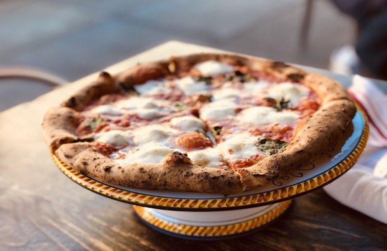 #15 Tony's Pizza Napoletana, San Francisco, Calif. (Margherita: Dough mixed by hand using San Felice ﬂour then proofed in Napoletana wood boxes, San Marzano tomatoes D.O.P., sea salt, mozzarella ﬁor di latte, fresh basil, extra virgin olive oil)