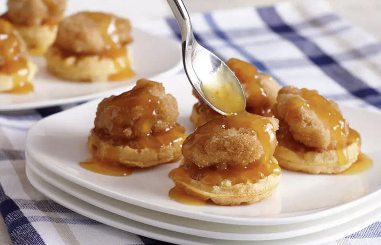 Buttermilk Chicken and Waffle Bites