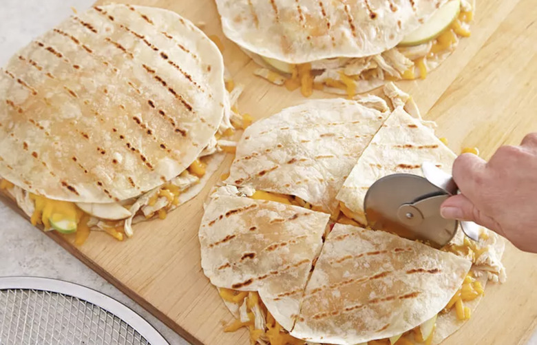 Grilled Chicken Quesadillas With Apple and Cheddar