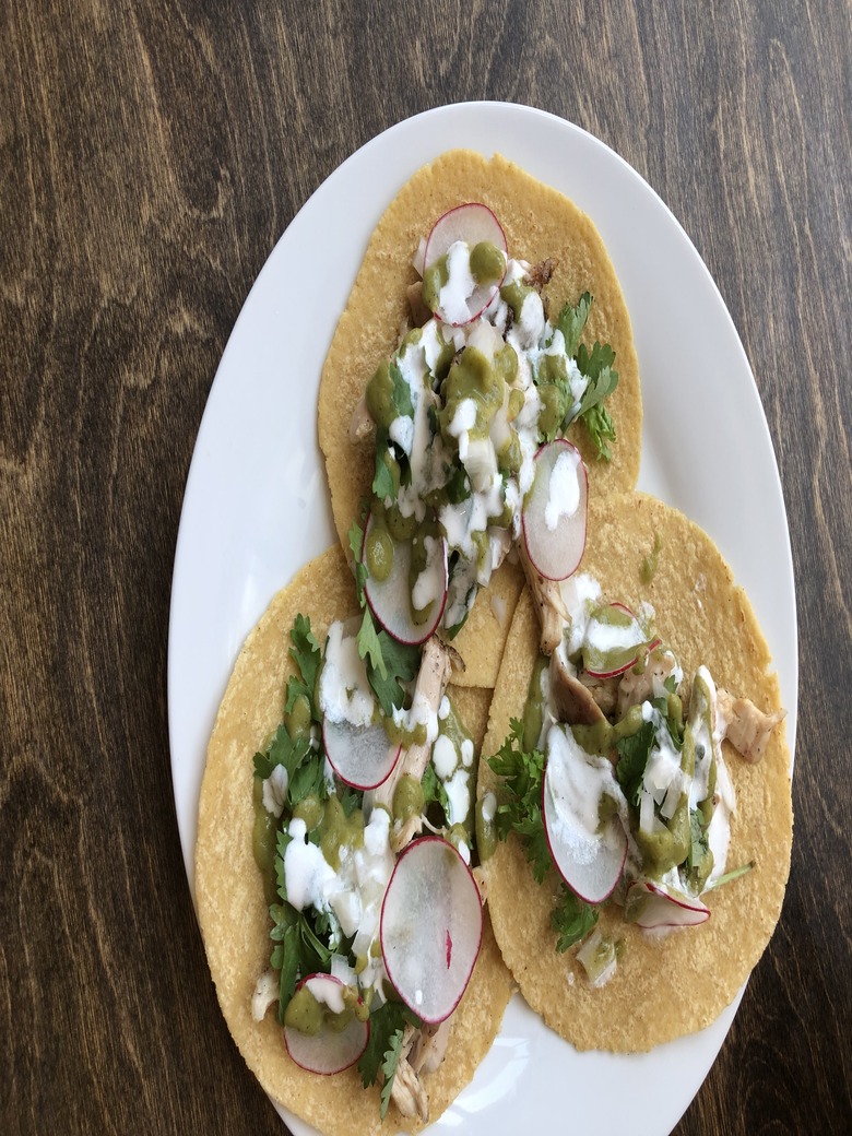  Roast Chicken Tacos with Homemade Salsa Verde