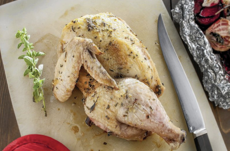 Grill-Roasted Chicken With Lemon and Herbs