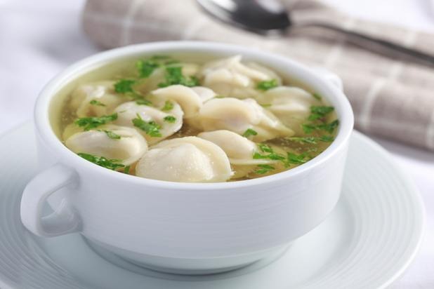 Spring Soup with Bread Dumplings