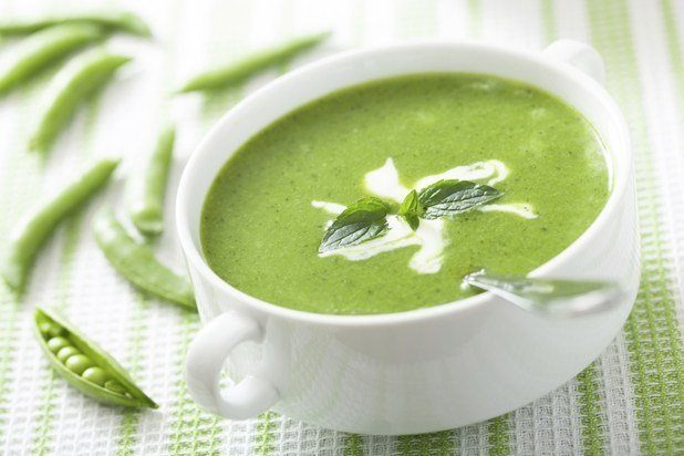 Chilled Pea and Mint Soup