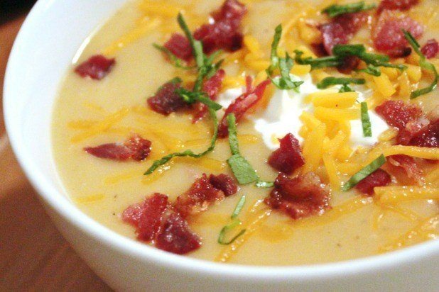 Hearty Potato, Cheddar, and Bacon Soup