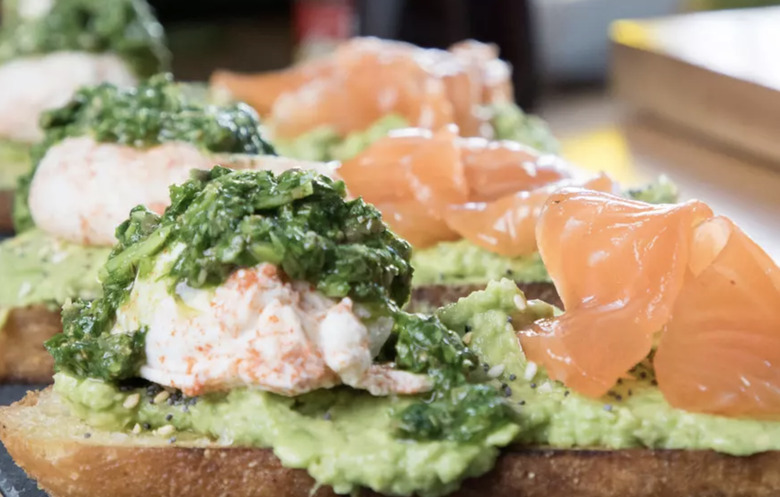 Spiced Avocado Toast with Citrus-Cured Salmon and Poached Egg