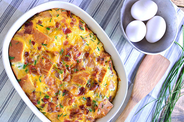 Bacon, Cheddar and Chive Strata