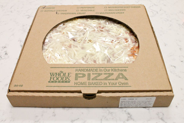 2. Whole Foods 12-inch Cheese Pizza