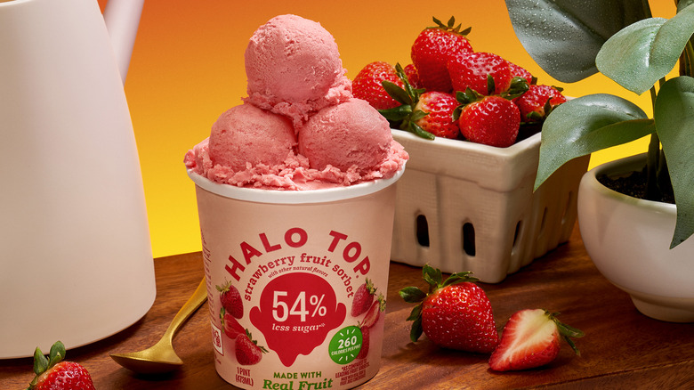 Halo Top strawberry sorbet