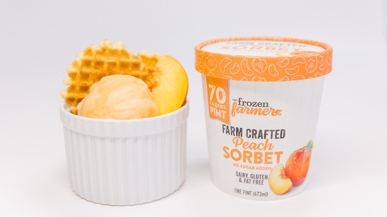 The Frozen Farmer peach sorbet