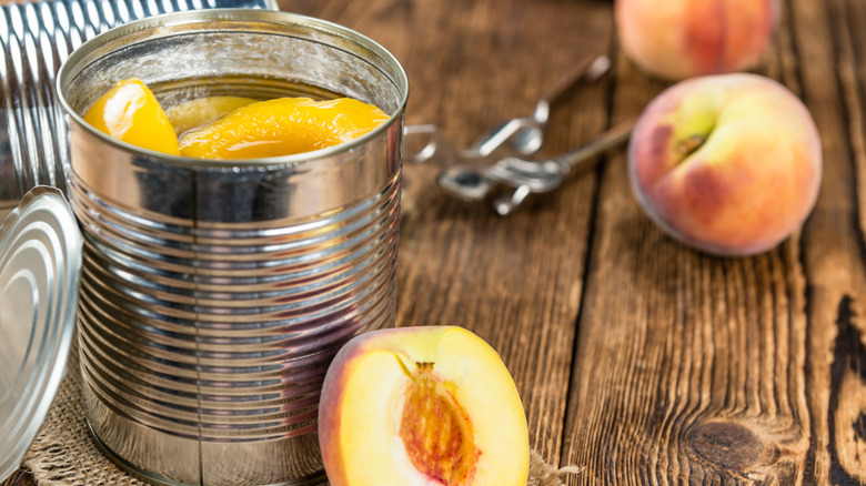 canned peaches with fresh peaches