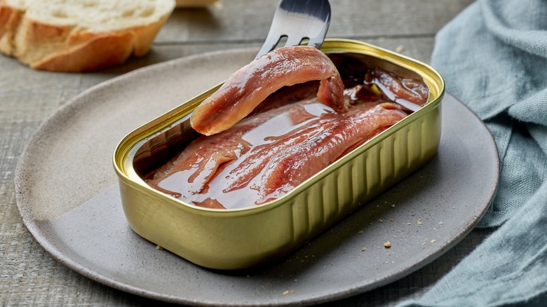 canned anchovies