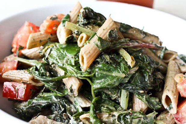 3. Herby Pesto Pasta Salad with Chard