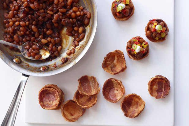 7. Baked Beans in Bacon Cups